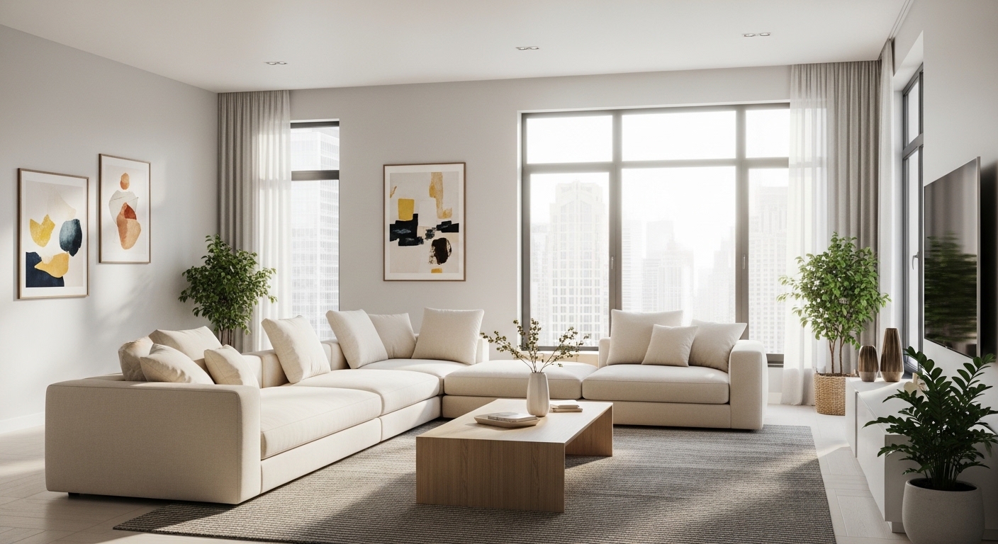 Modern living room furniture from a home interior online shop.