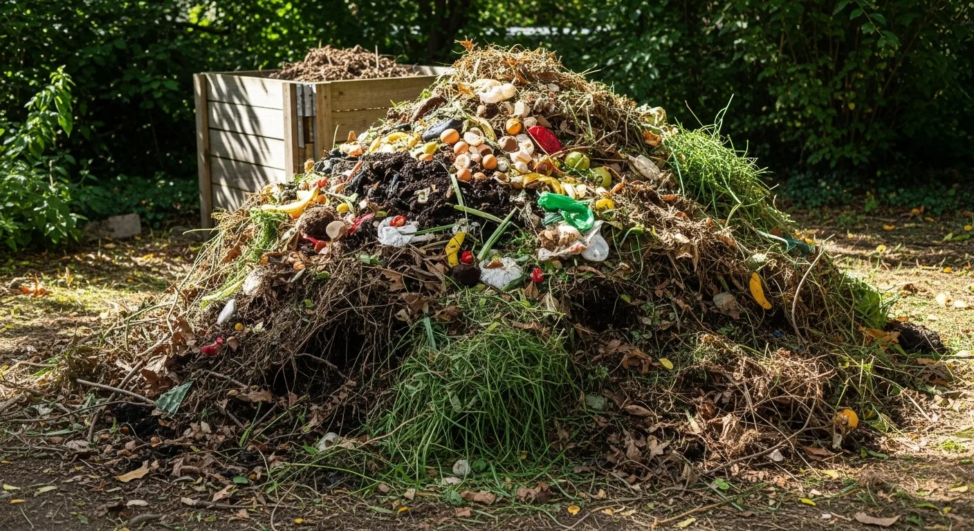 Compost natural fertilizer made from kitchen waste